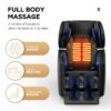 Massage Chair Recliner With Zero Gravity With Full Body Air Pressure - Black - Image 2