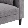 Modern Upholstered 2 Piece Sofa Set With 3 Seater And 2 Seater For Living Room - Light Gray - Image 17