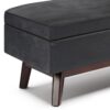 Owen - Rectangular Storage Ottoman - Distressed Black - Image 5