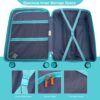 Expandable Hardshell Suitcase Double Spinner Wheels Pp Luggage Sets Lightweight Durable Suitcase With Tsa Lock, 3 Piece Set (20/24/28) - Lake Blue - Image 4