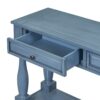 Console Table Long Console Table With Drawers And Shelf For Entryway, Hallway, Living Room - Navy - Image 11