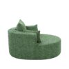 360° Swivel Chair Accent Barrel Chair Swivel Round Sofa Chair With 3 Removable Pillows For Living Room, Office And Hotel - Green - Image 19