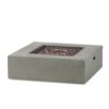 Contemporary 50, 000 Btu Square Fire Table With Clean Lines - Light Gray - Image 9