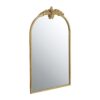 Arched Wall Mirror With Metal Frame, Wall Mirror For Living - Gold - Image 9