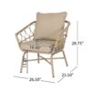 Bruce - Outdoor Club Chair Set With Water Resistant Cushions Rattan And Iron - Brown - Image 4