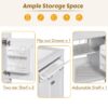 Bathroom Vanity With Ceramic Sink, Modern Single Bathroom Cabinet With 2 Doors And A Shelf, Soft Close Doors - White - Image 8