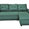 Convertible L Shaped Sectional Sleeper Sofa Bed, Saving Pull Out Couch - Teal - Image 2