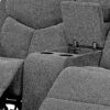 Kalen - Chenille Loveseat With Console - Gray - Image 7