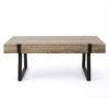 Abitha - Coffee Table With Industrial Powder Coated Metal Legs - Canyon Gray - Image 4