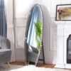 Crystal Full Length Mirror With Stand - Black / Silver - Image 4