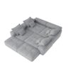 Modern Oversized Modular Sectional Sofa, Sparkling Chenille Fabric Soft Cushion Sofa With 8 Pillows, 8 Pieces Diy Combination Tufted Sofa, No Assembly Required - Gray - Image 22
