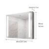 36" X 30" Medicine Cabinet With LED Vanity Mirror, Anti-Fog, Dimmable, Recessed Or Surface Mount, Aluminum 3000K~6000K Lighted Double Door Bathroom Cabinet With Touch Switch - Silver - Image 11
