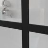 Shower Screen Door Frost Tempered Glass - Black - Image 5
