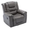360° swivel And Rocking Home Theater Recliner Manual Recliner Chair With Wide Armrest For Living Room - Gray - Image 10