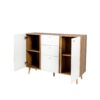 Sideboard Buffet Cabinet With 3 Drawers & 2 Doors, Buffet Cabinet With Adjustable Shelves For For Living Room Dining Room Hallway, Kitchen - White - Image 11