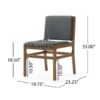 Contemporary Dining Chair Set Upholstered Fabric With Rubberwood Frame - Dark Gray - Image 2