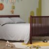 Crib 5 In 1 Convertible, Converts From Baby Crib To Toddler Bed, Fits Standard Full Size Crib Mattress - Espresso - Image 7