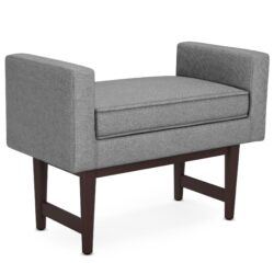 Scott - Small Ottoman Bench - Pewter Gray