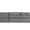 Shannon - Velvet Sectional Sofa With Chaise - Gray - Image 2