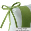 2 Piece High Back Chair Cushion Set, Tufted Patio Or Rocking Chair Cushions For Garden Or Porch - Kiwi / White - Image 4