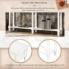 Hearth & Haven Daniel - Console Table With 2 Storage Drawers And Bottom Shelf For Living Room Entryway - Ivory - Image 9