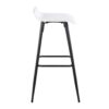 Ale - Contemporary Fixed Height Bar Stool (Set of 2) - White / Black - Image 3
