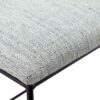 Counter Stool With Faux Linen Seat - Heathered Gray / Matte Black - Image 5