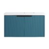 Contemporary Wall Mounted Bathroom Vanity With Resin Sink & Soft Close Doorі - Lake Blue - Image 10