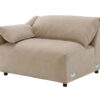 Veata - Suede Sectional Sofa With Right Hand Facing Chaise - Light Brown - Image 7