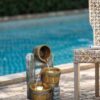 Decorative 3 Tier Bucket Fountain With Lights And Pump - Brown - Image 6
