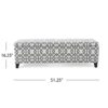 Quotient - Upholstered Storage Ottoman With Tapered Block Feet - Gray / White - Image 9