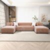 Audrey - U Shape Corner Sofa - Peach - Image 5