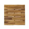 Passion - Outdoor Side Table With Cross Base And Slatted Top - Teak - Image 4