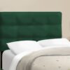 Twin Size Bed, Upholstered, Frame Only, Transitional - Green - Image 2