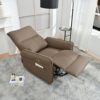 29.92" 270 Power Swivel Rocker Recliner Chair, Electric Glider Reclining Sofa With USB Ports, Power Swivel Glider, Rocking Chair Nursery Recliners For Living Room Bedroom - Brown - Image 11