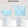 2 Piece Luggage Set With Bags Expanable Spinner Wheels ABS Lightweight Suitcase With Tsa Lock 20" / 28" - Light Blue - Image 11