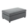 Wide Modern Oversized Armchair With Ottoman Stool, Single Sofa With Lumbar Support, Accent Chair, Reading Chair For Bedroom, Living Room - Dark Gray - Image 11