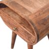 Circular Bedside Table With Open Slot - Caramel - Image 7