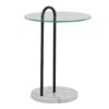 Claire - Contemporary / Glam Side Table - Black / Clear - Image 3