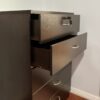 5 Drawer Chest Metal Handles Locking Top Drawer Metal Glide Rails Melamine Laminate - Red Cocoa Espresso - Image 4