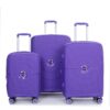 Expandable Hardshell Suitcase Double Spinner Wheels Pp Luggage Sets Lightweight Durable Suitcase & Tsa Lock, 3 Piece Set (20/24/28) - Purple - Image 4