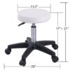 72.8" Massage Salon Tattoo Chair With Two Trays Esthetician Bed With Hydraulic Stool, Multi-Purpose 3-Section Facial Bed Table, Adjustable Beauty Barber Spa Beauty Equipment - White - Image 7