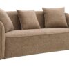 Keith - Chenille 3 Piece Living Room Set (Comes With Matching Color Toss Pillows) - Brown - Image 3