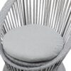 Modern Swivel Wicker Lounge Chair Set With Rattan And Iron Frame, Stylish Round Design For Indoor Or Outdoor Relaxation - Silver Gray - Image 10