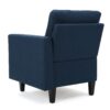 Comfy 5 Pieces L Shaped Sofa With Wooden Legs, Modern Side Chairs For Living Room - Navy Blue - Image 5