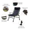 Camping Lounge Chair, Portable Folding Reclining Camping With Adjustable Backrest For Indoor And Outdoor Camping Beach Hiking Fishing - Green / Black - Image 12