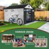 8 Ft. W X 12 Ft. D Plastic Storage Shed With Floor - Black / Gray - Image 4