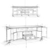 Burlington - TV Media Stand - Distressed Gray - Image 10