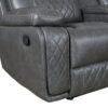 Home Theater Seating Manual Recliner With Cup Holder, Hide - Away Storage Reclining Sofa For Living Room, Home Theater - Gray - Image 19