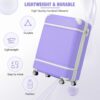 20" Luggage 1 Piece With Tsa Lock, Lightweight Suitcase Spinner Wheels, Carry On Vintage Luggage - Purple - Image 6